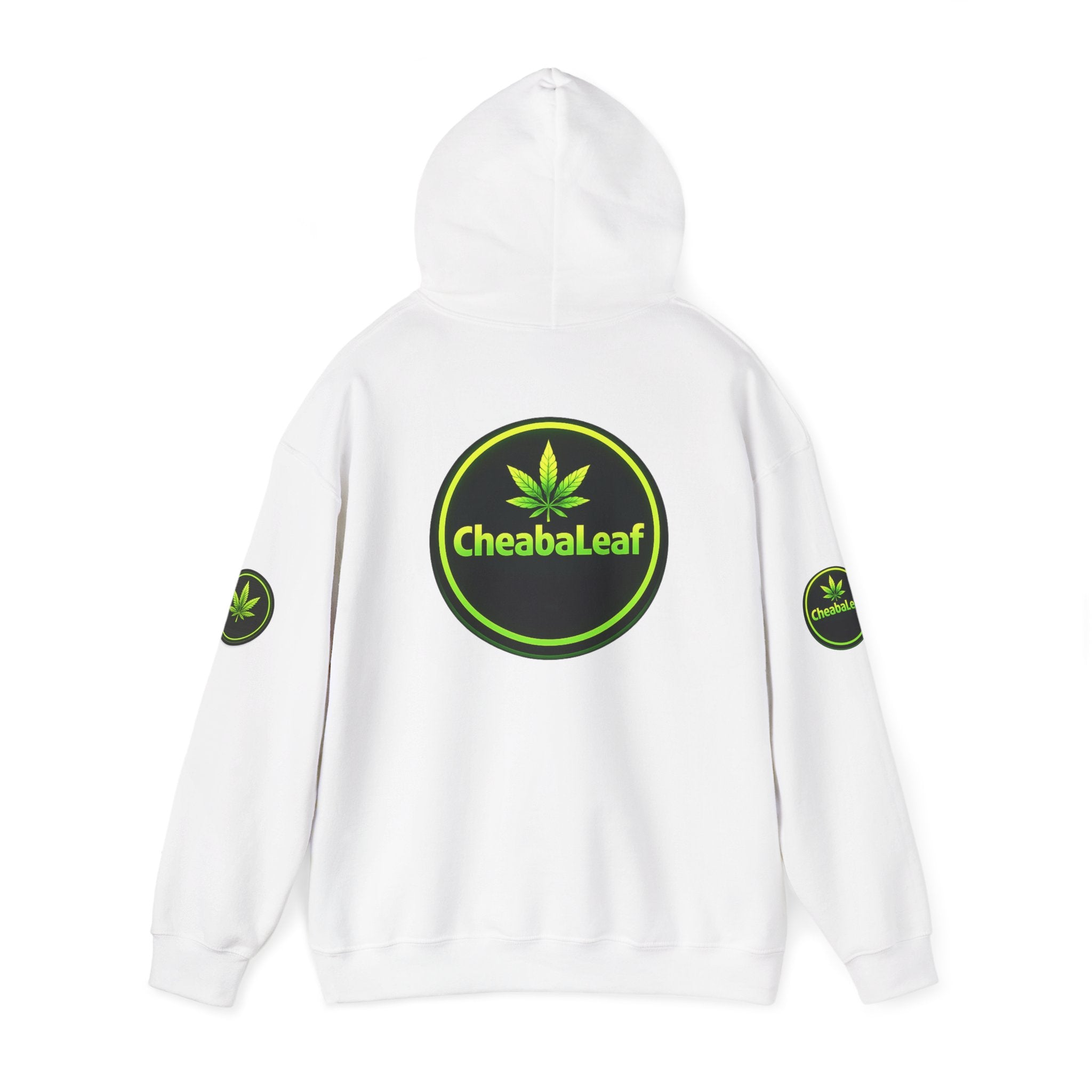 CheabaLeaf 360 Badge Logo Hoodie — Cannabis Leaf Graphic Pullover