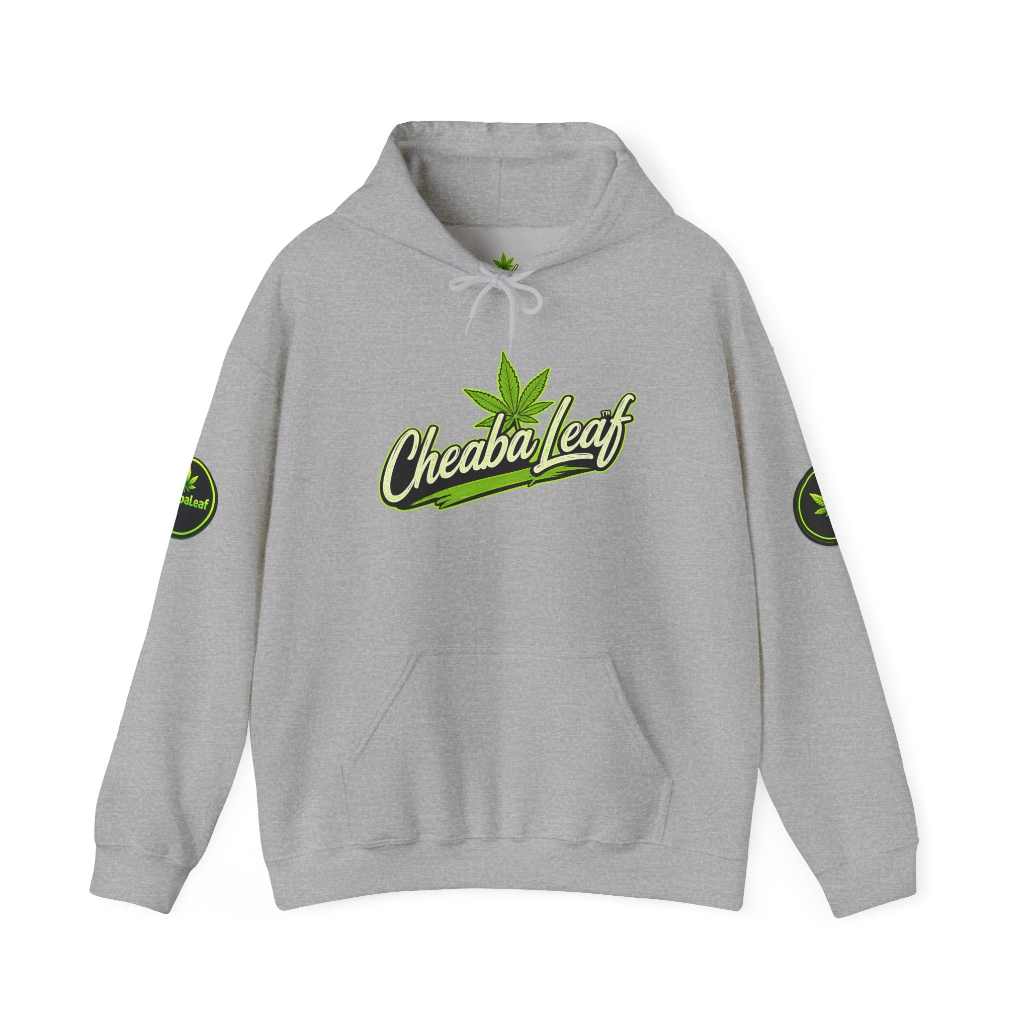 Cheeba Leaf Logo Hoodie — Cannabis Leaf Streetwear Pullover