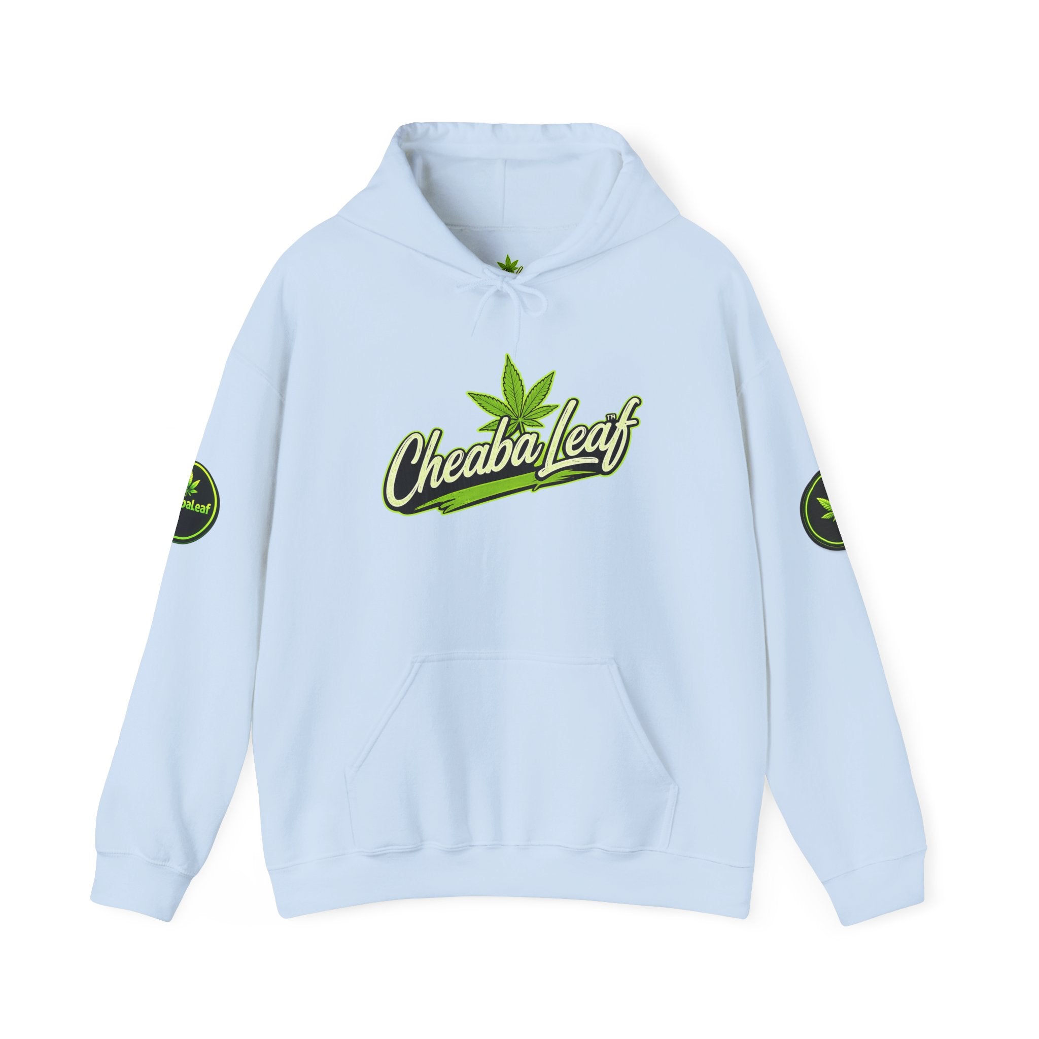 Cheeba Leaf Logo Hoodie — Cannabis Leaf Streetwear Pullover