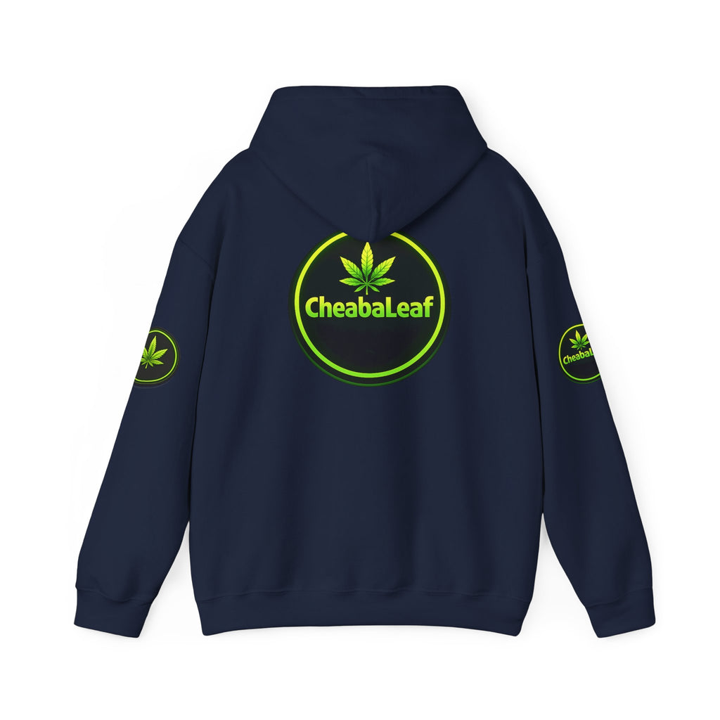 Cheaba Leaf 360 Hoodie - Green Cannabis Script Logo Pullover
