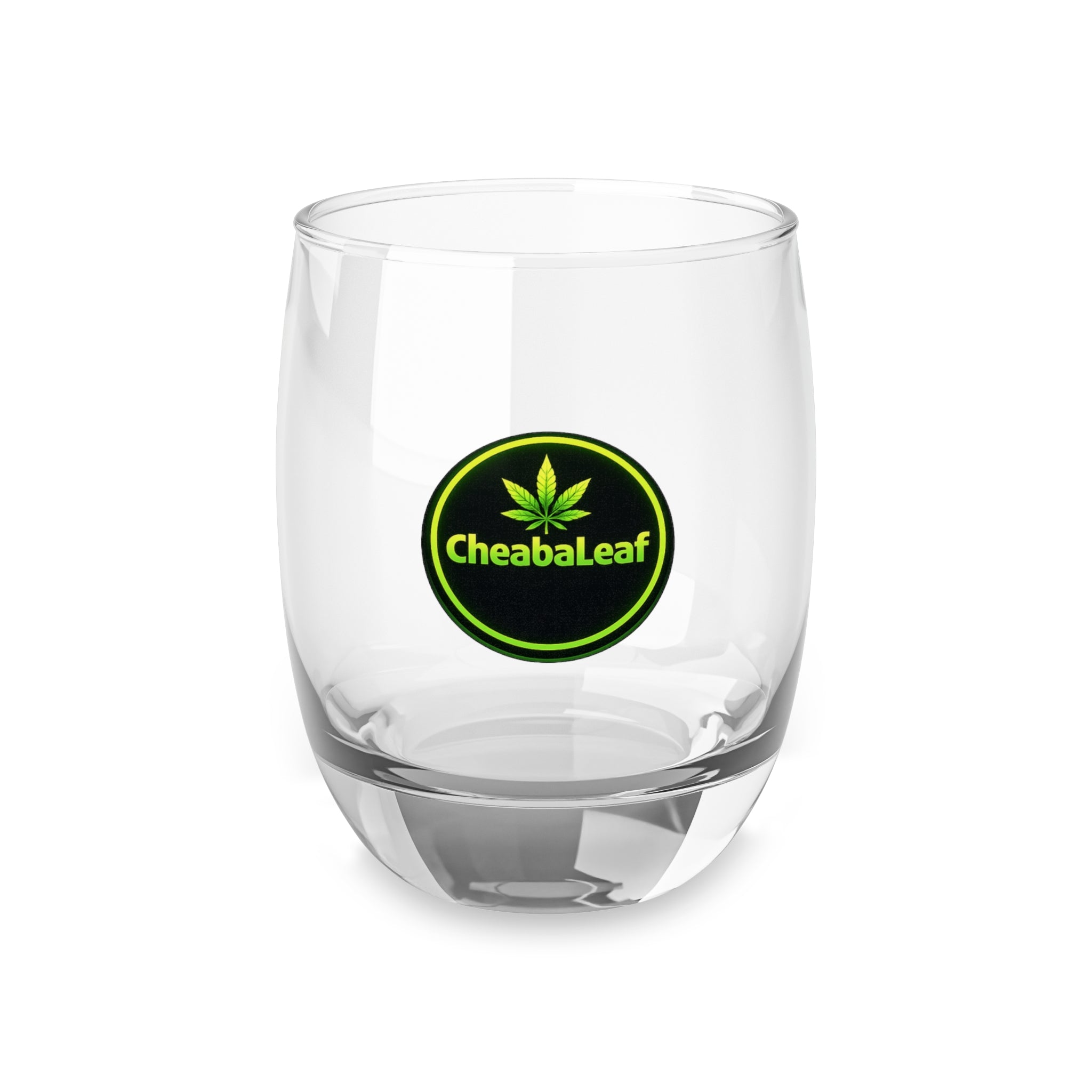 Whiskey Glass — CheabaLeaf Logo Stemless Glass