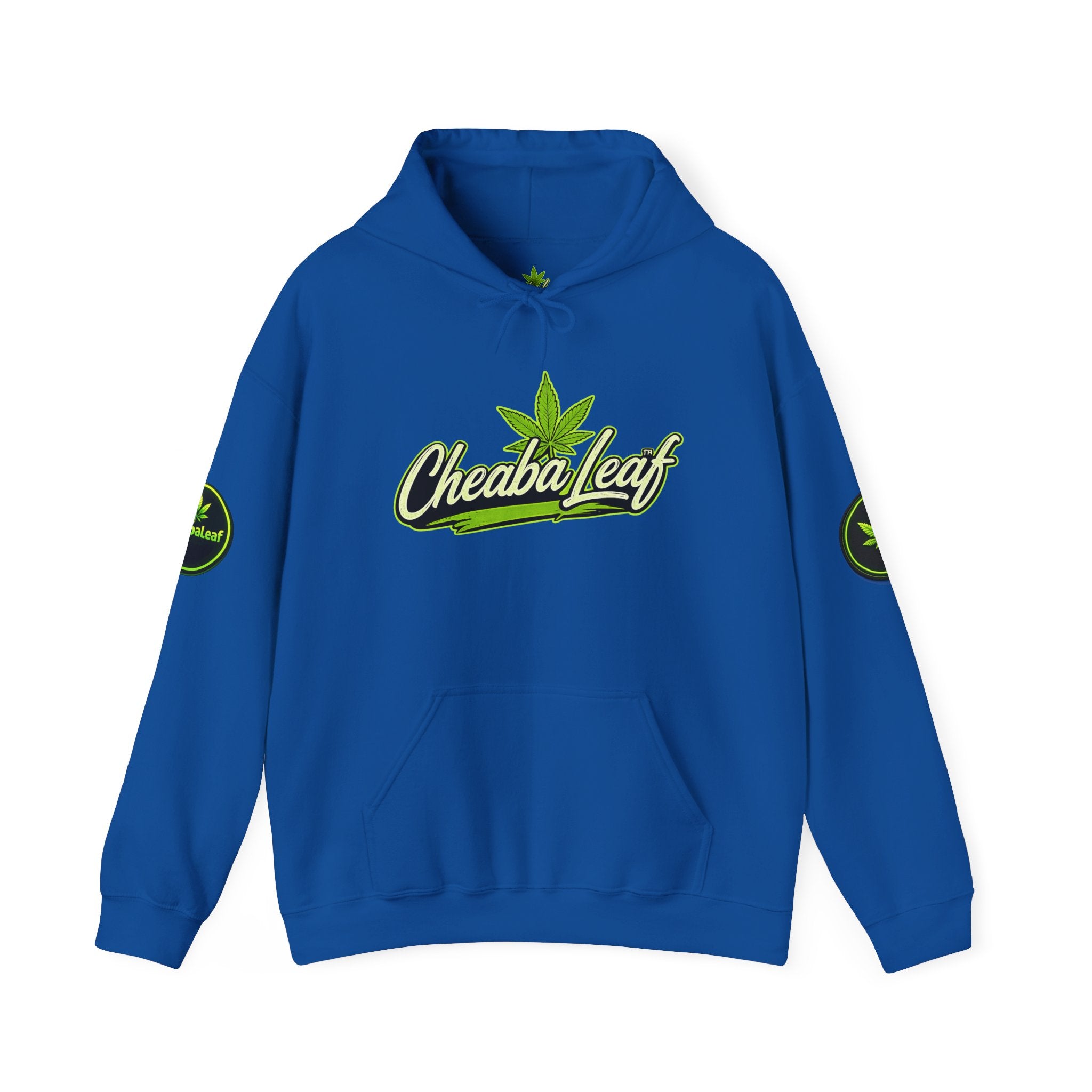 Cheaba Leaf 360 Hoodie - Green Cannabis Script Logo Pullover