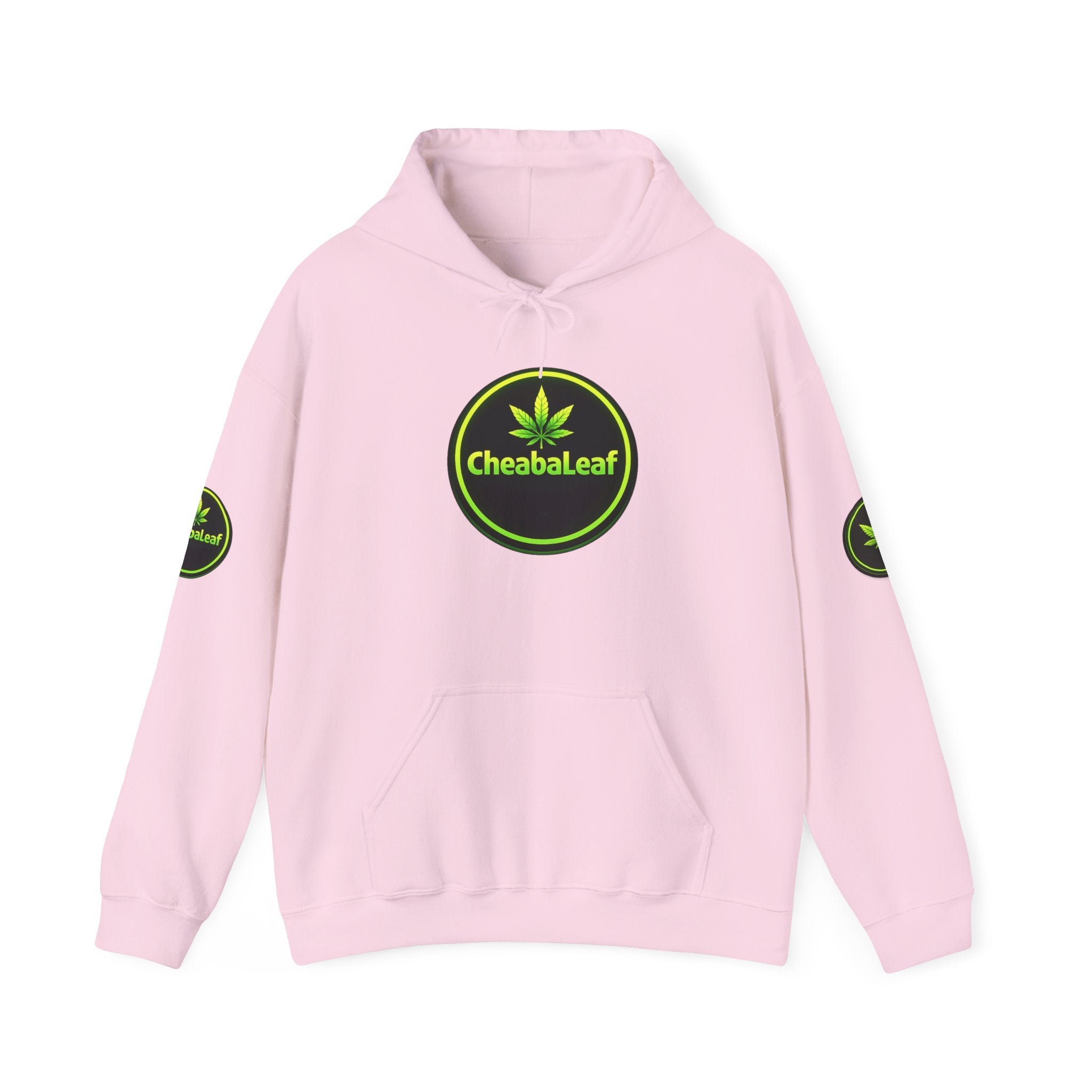 CheabaLeaf 360 Badge Logo Hoodie — Cannabis Leaf Graphic Pullover