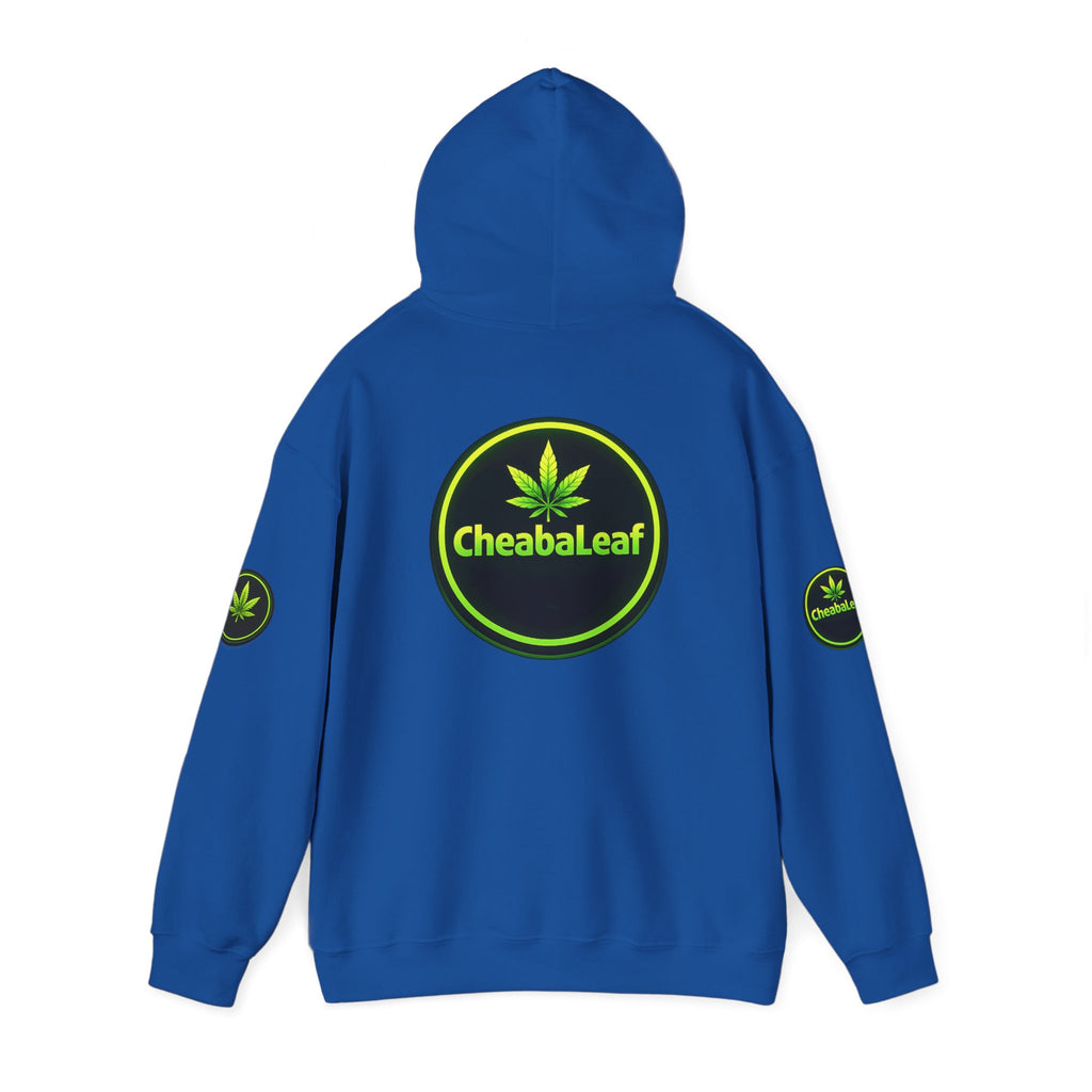 CheabaLeaf 360 Badge Logo Hoodie — Cannabis Leaf Graphic Pullover