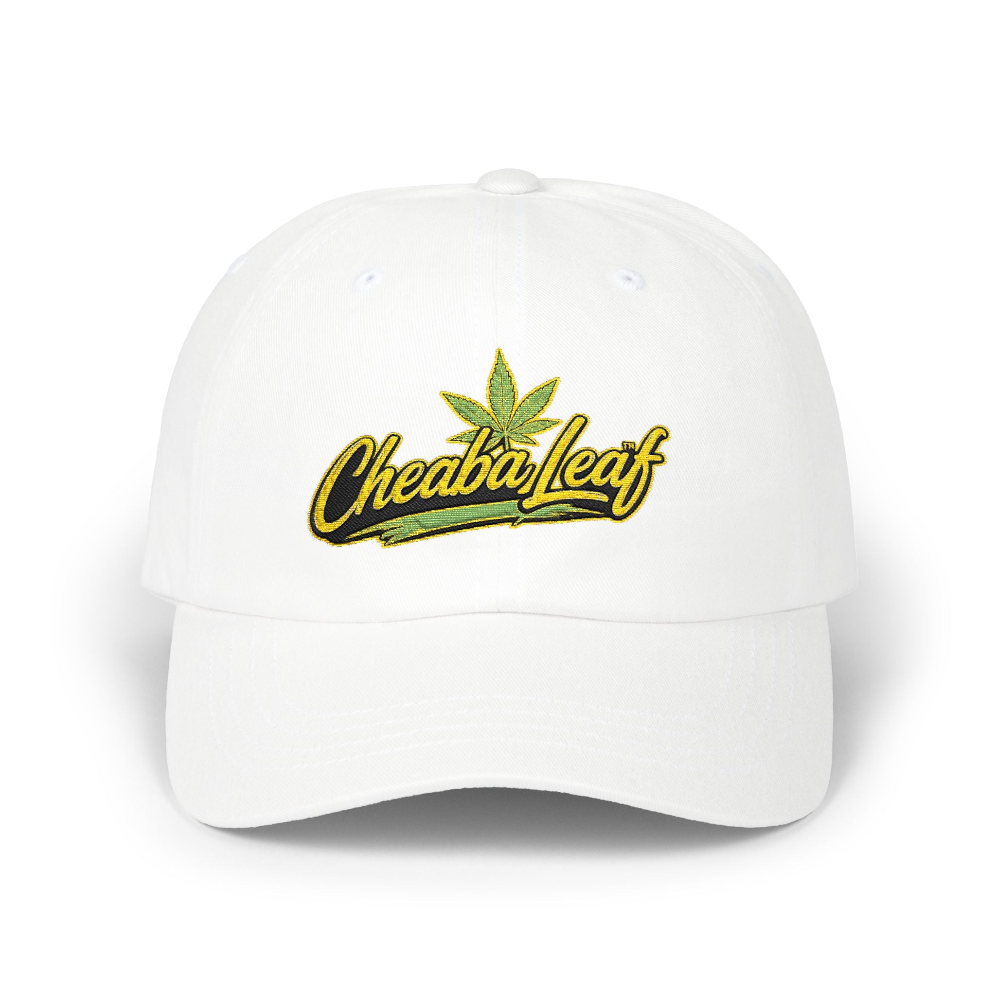 Classic Dad Cap — Minimal Cannabis Patch Embroidered Baseball Hat