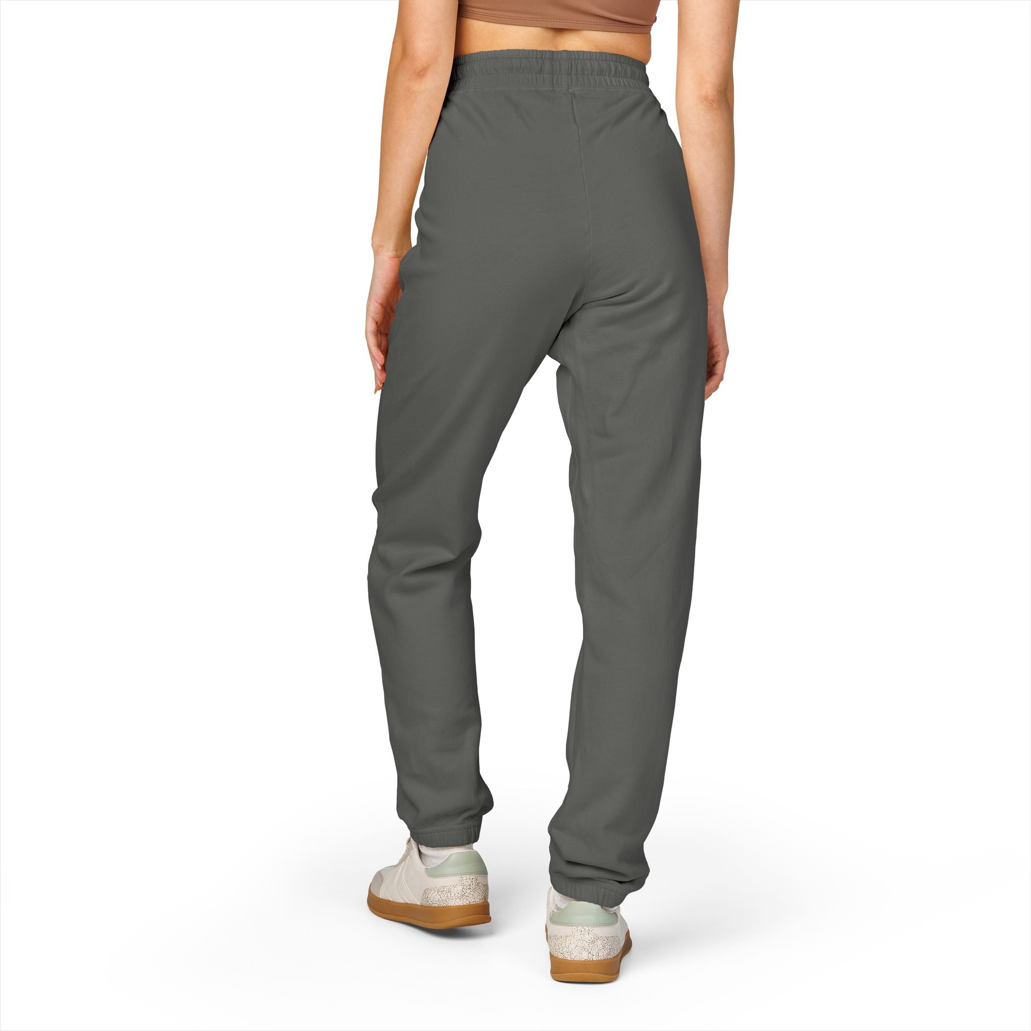 Ember Green "Stay Wild" Fleece Sweatpants — Garment-Dyed Cozy Joggers