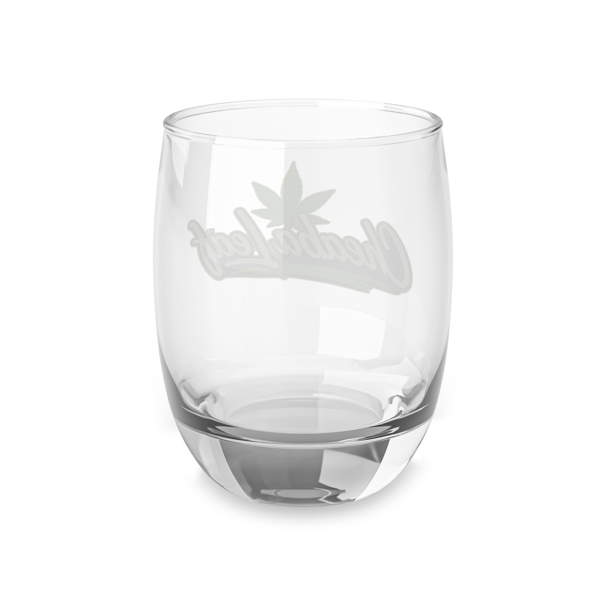 Cheaba Leaf Whiskey Glass – Cannabis Logo Stemless Rocks Glass