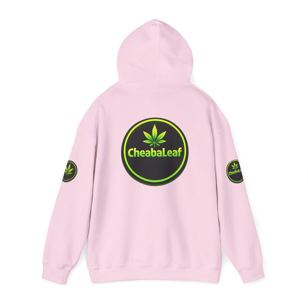 CheabaLeaf 360 Badge Logo Hoodie — Cannabis Leaf Graphic Pullover