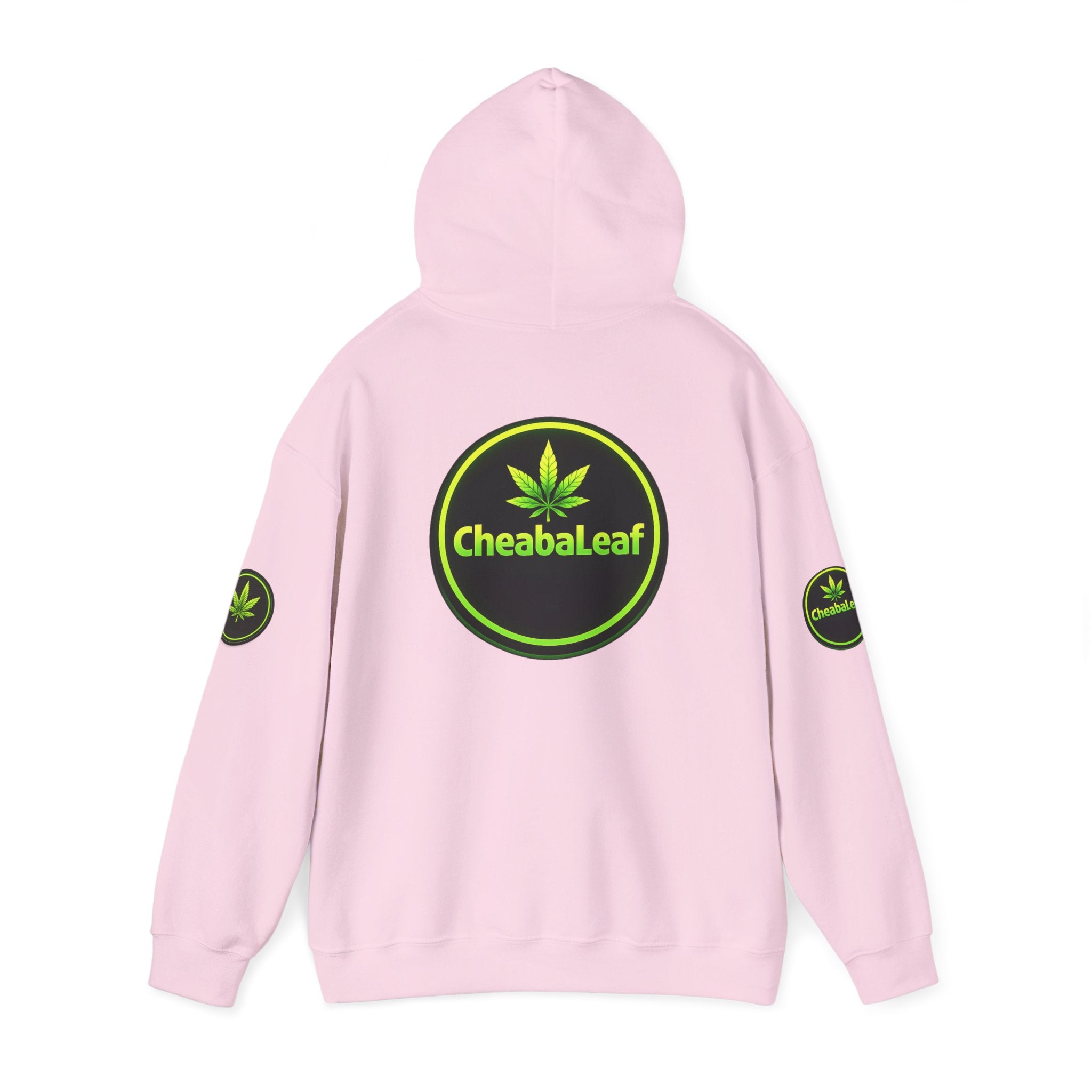CheabaLeaf 360 Badge Logo Hoodie — Cannabis Leaf Graphic Pullover