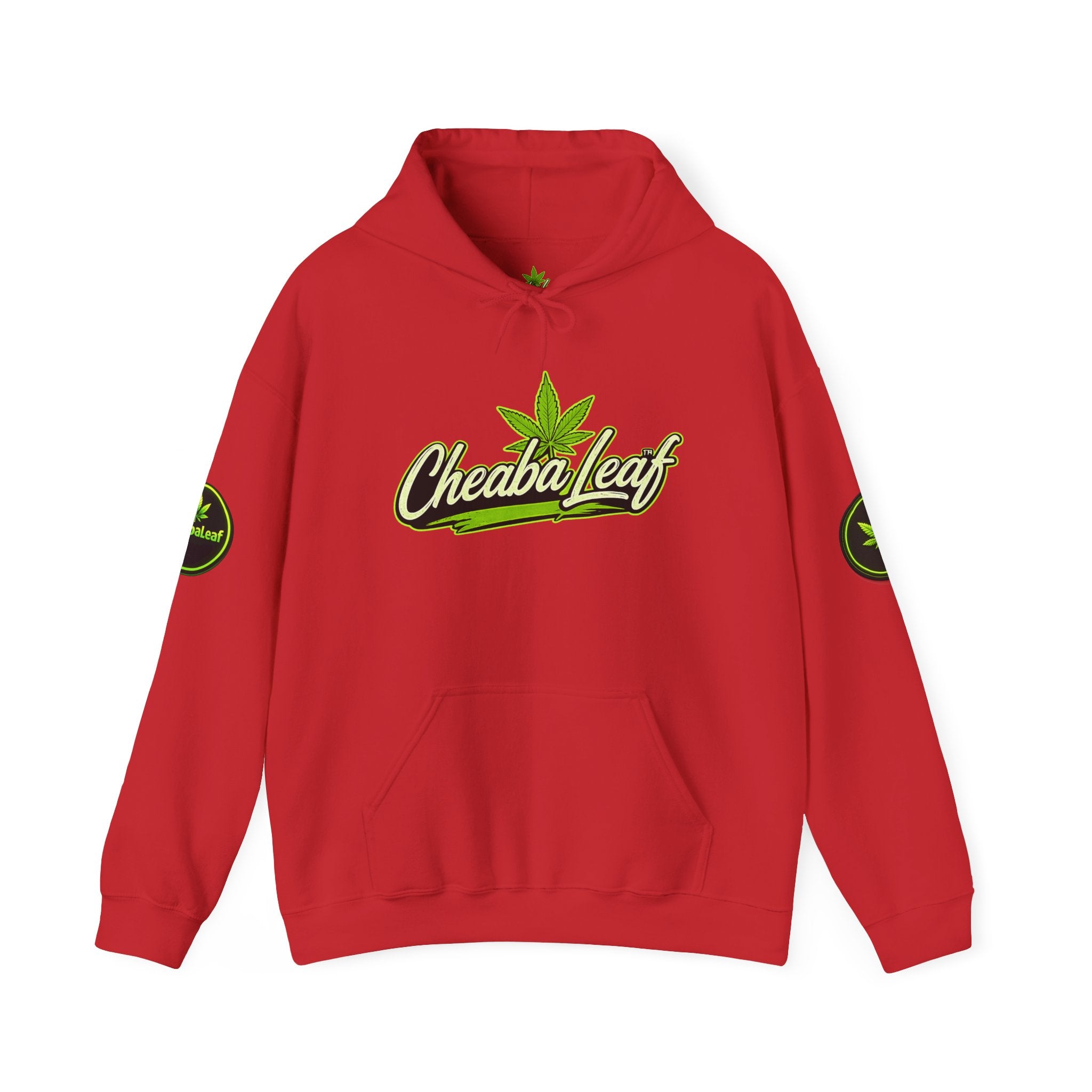 Cheaba Leaf 360 Hoodie - Green Cannabis Script Logo Pullover