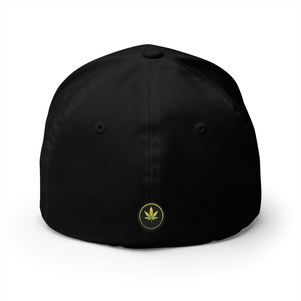 Embroidered 'Cheaba Leaf' Badge Logo Cannabis Cap — Structured Closed-Back Hat