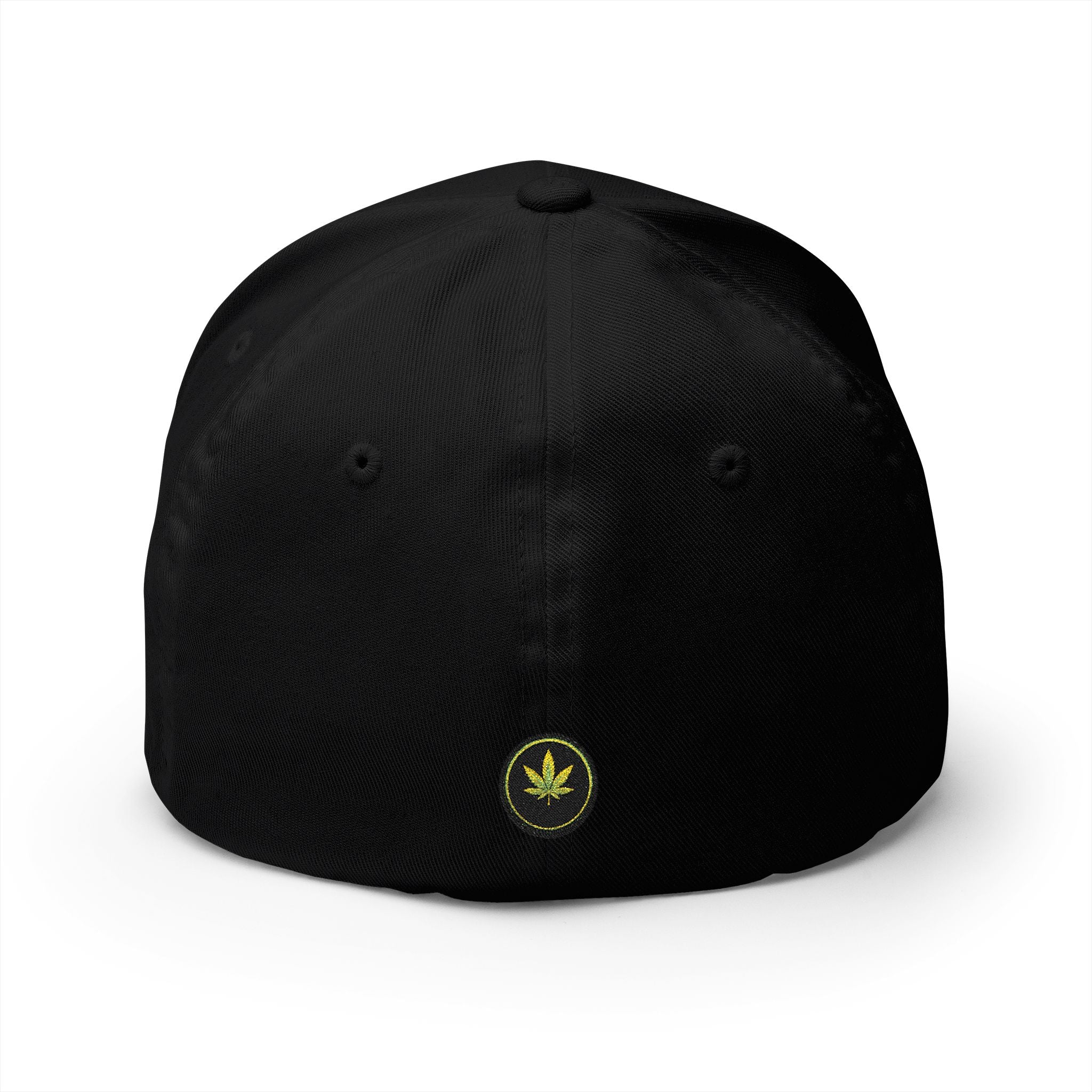 Embroidered 'Cheaba Leaf' Badge Logo Cannabis Cap — Structured Closed-Back Hat