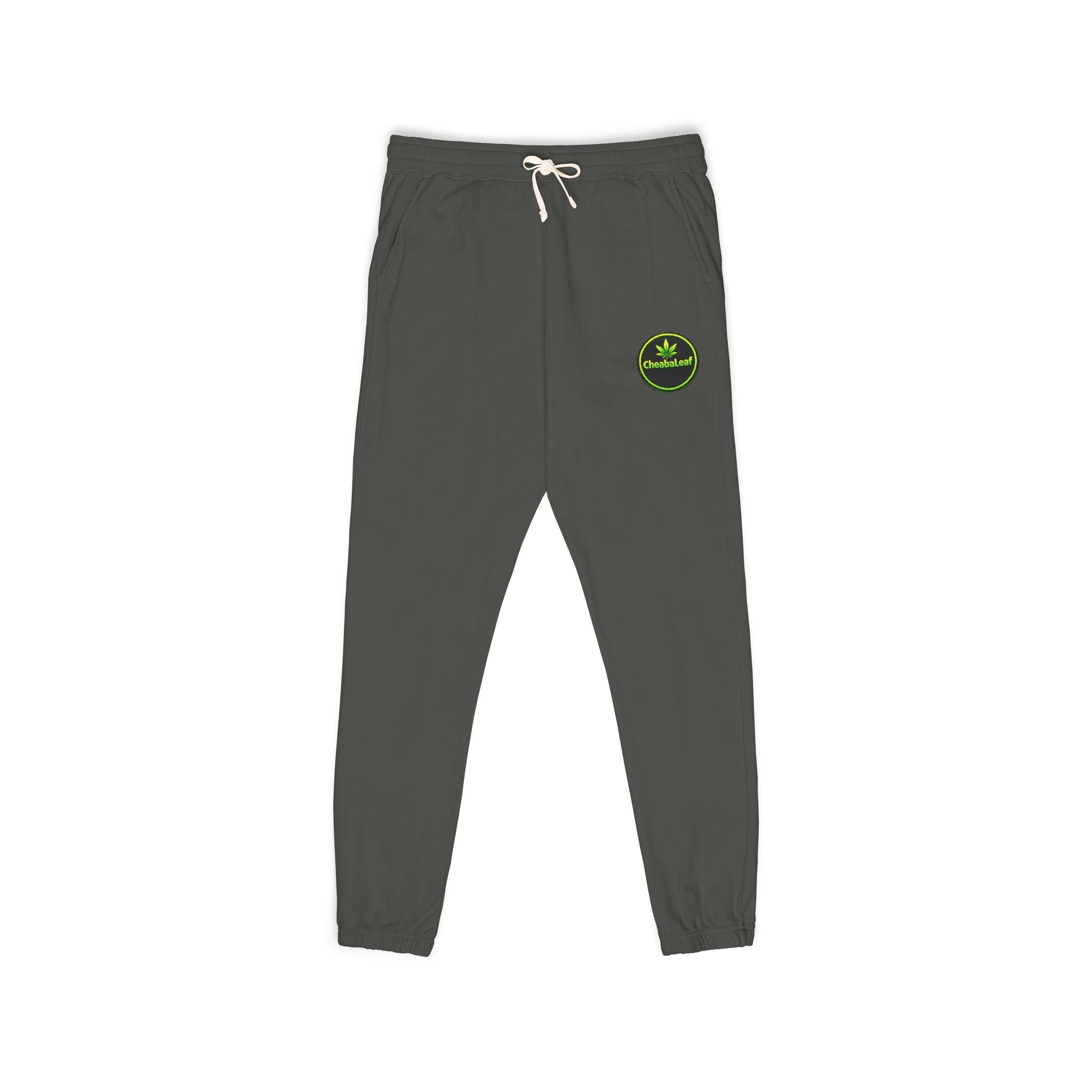 Ember Green "Stay Wild" Fleece Sweatpants — Garment-Dyed Cozy Joggers