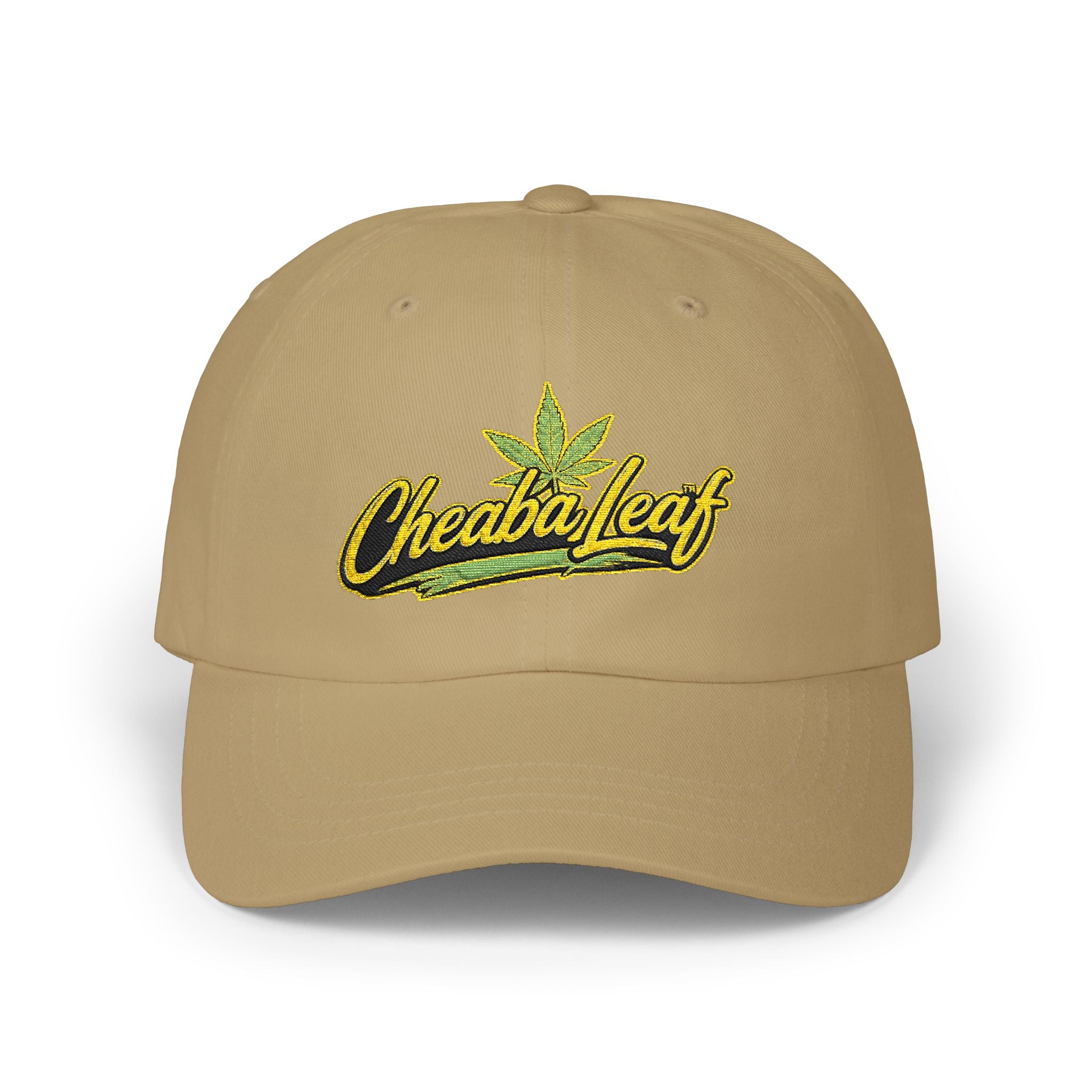 Classic Dad Cap — Minimal Cannabis Patch Embroidered Baseball Hat