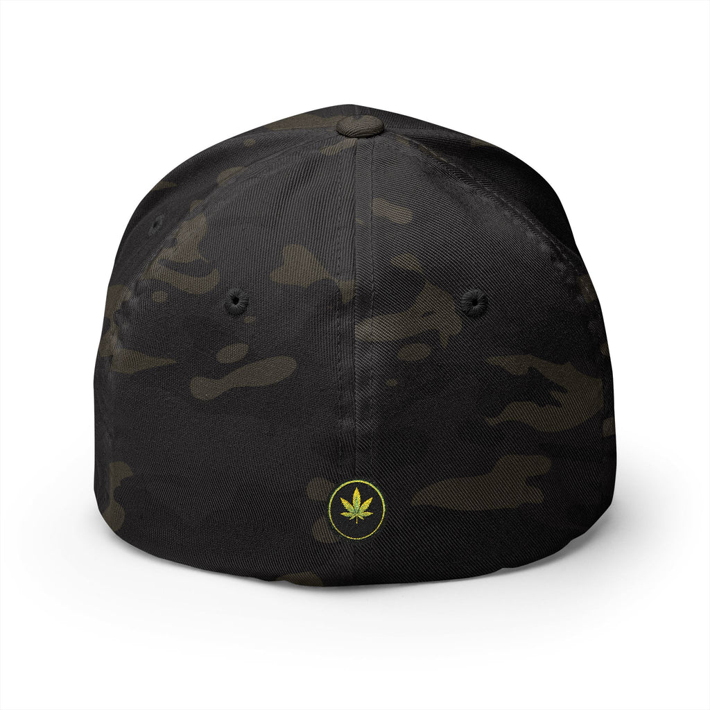Embroidered 'Cheaba Leaf' Badge Logo Cannabis Cap — Structured Closed-Back Hat