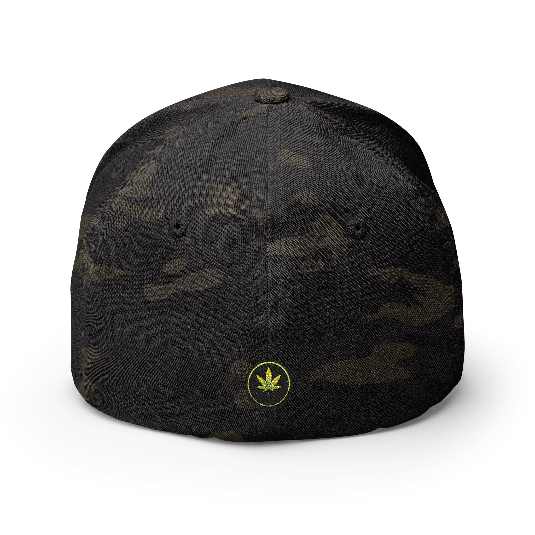 Embroidered 'Cheaba Leaf' Badge Logo Cannabis Cap — Structured Closed-Back Hat