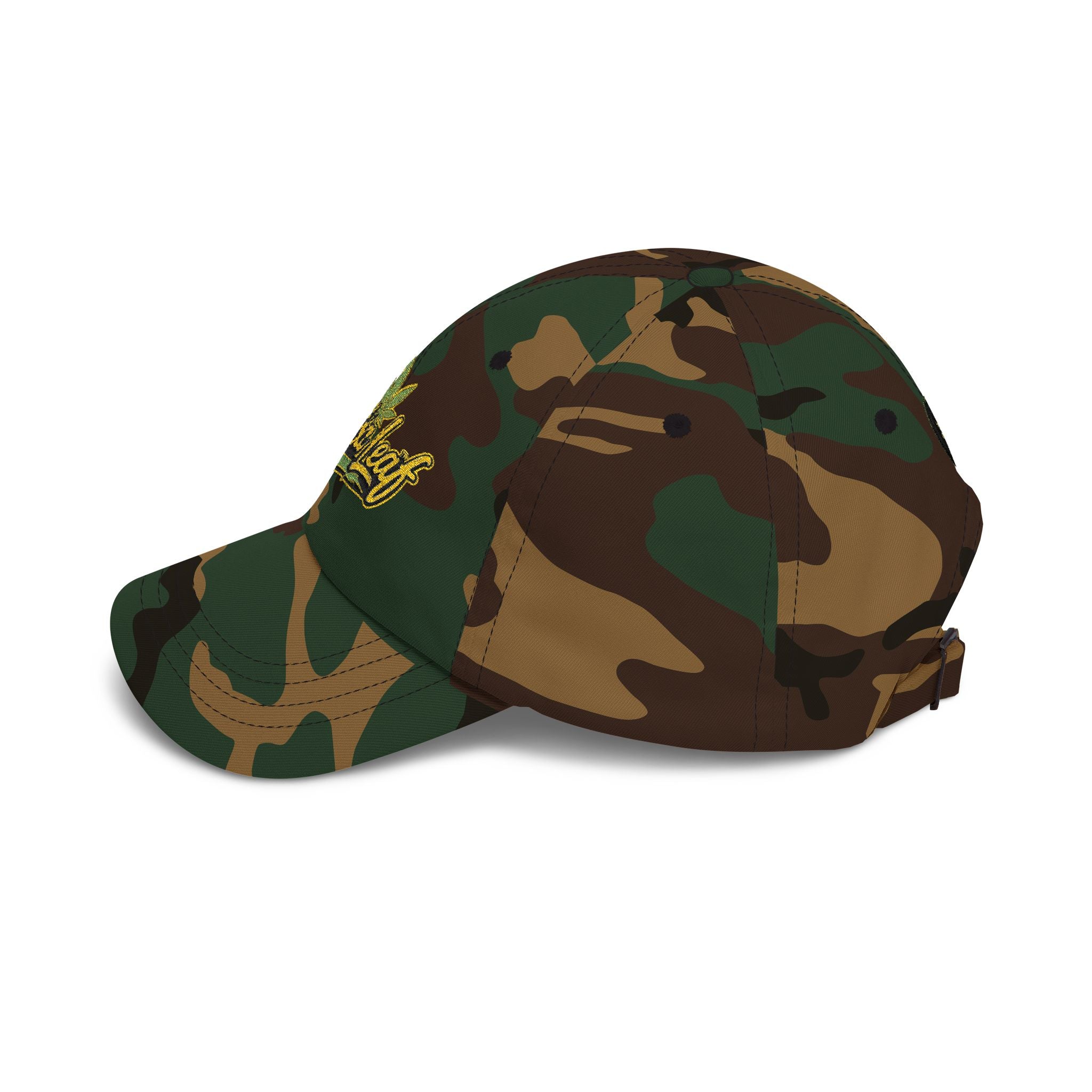 Classic Dad Cap — Minimal Cannabis Patch Embroidered Baseball Hat
