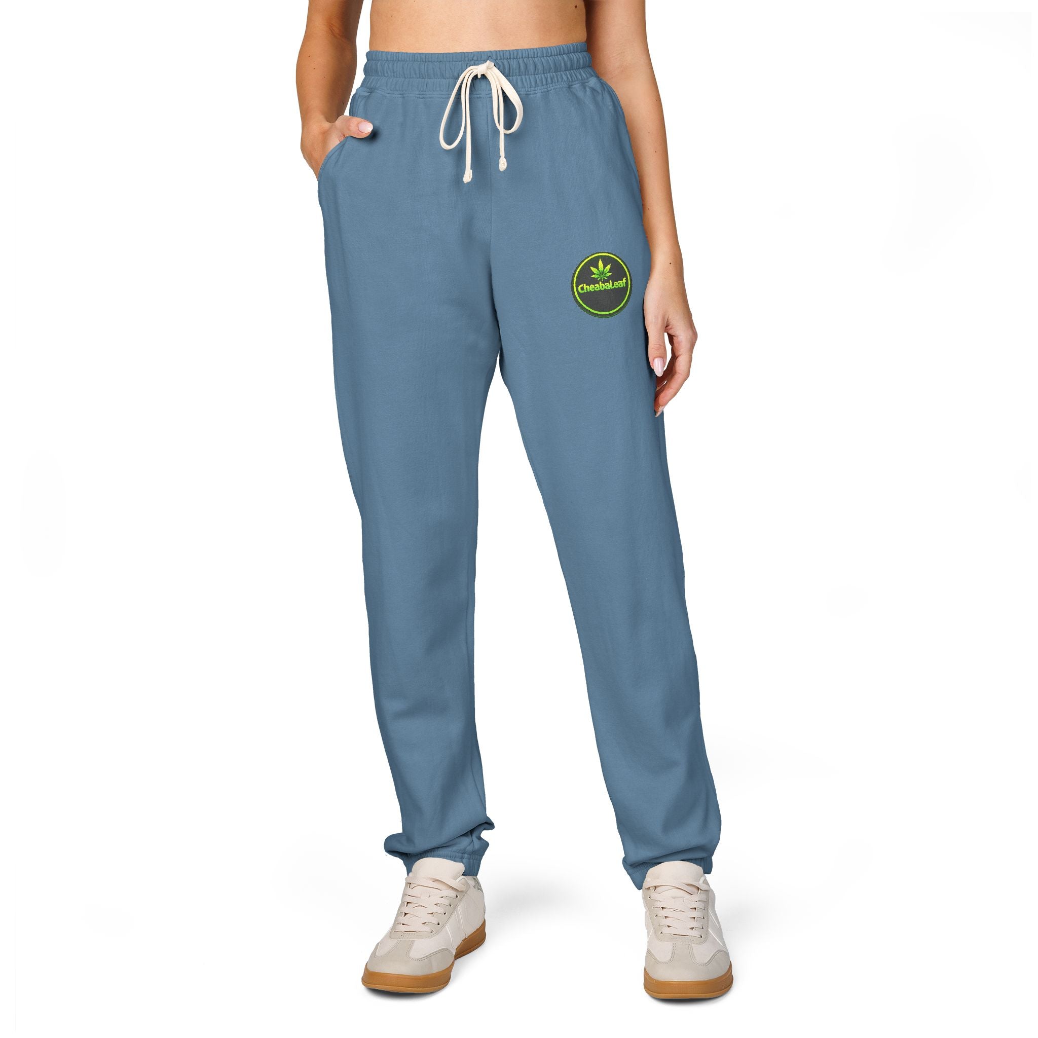 Ember Green "Stay Wild" Fleece Sweatpants — Garment-Dyed Cozy Joggers