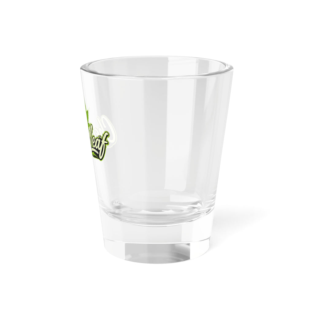 Cheeba Leaf 1.5oz Shot Glass – Cannabis Leaf Logo Shooter Glass