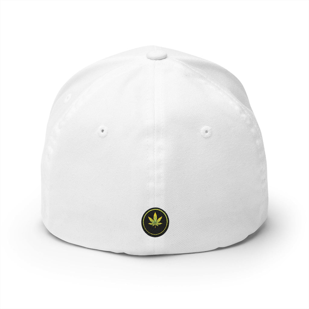 Embroidered 'Cheaba Leaf' Badge Logo Cannabis Cap — Structured Closed-Back Hat
