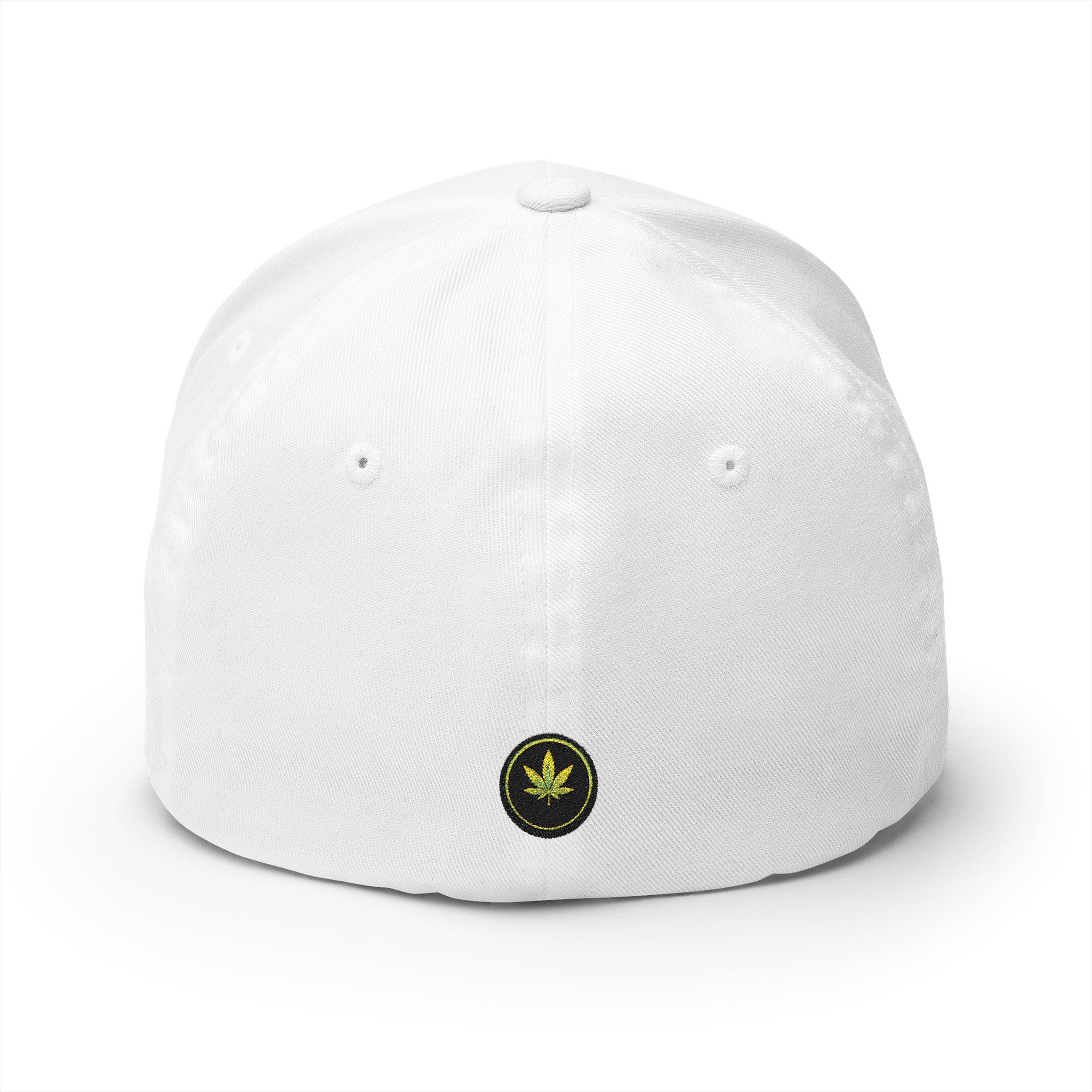 Embroidered 'Cheaba Leaf' Badge Logo Cannabis Cap — Structured Closed-Back Hat