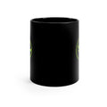 Black Mug — CheabaLeaf Neon Logo Coffee Cup (11 oz)