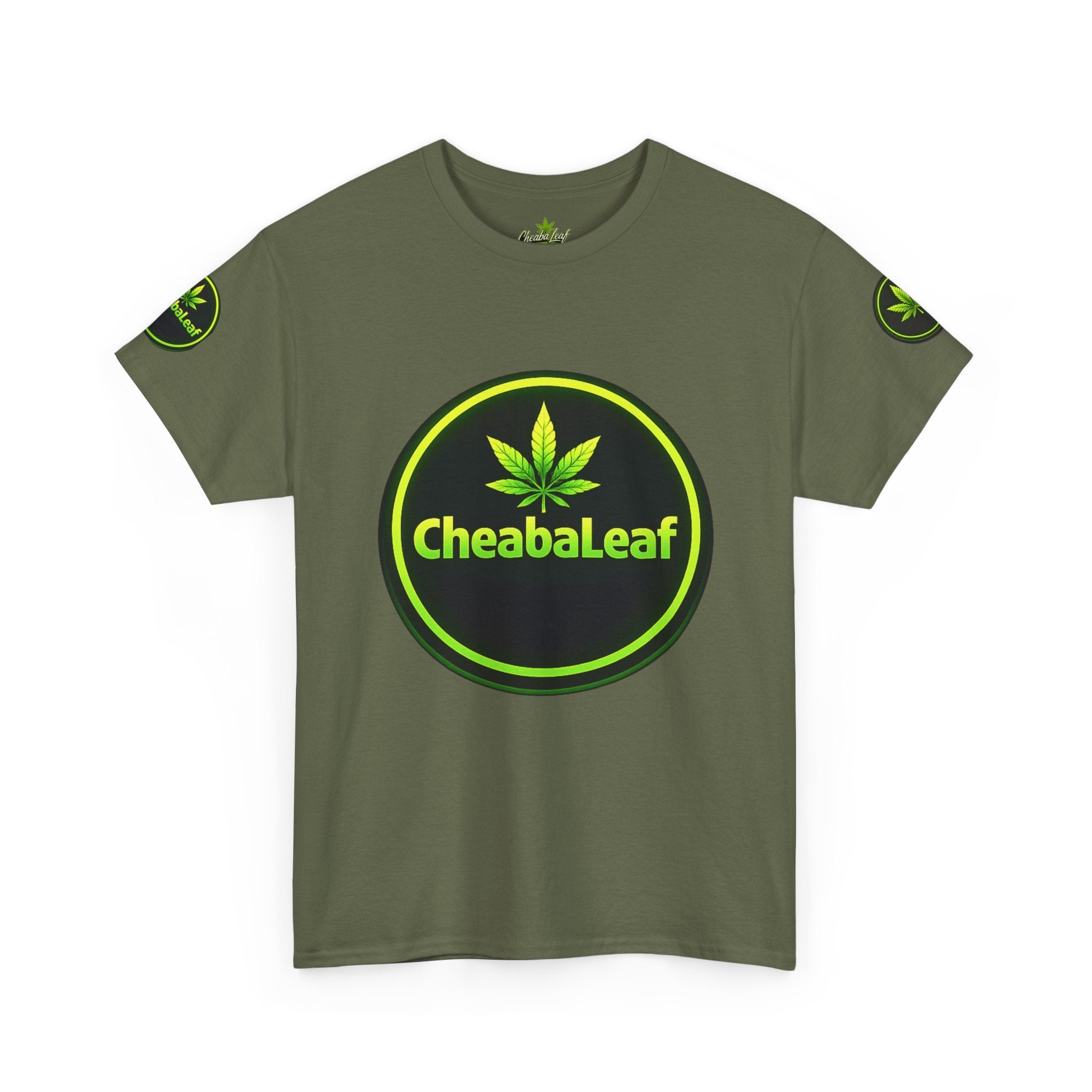 CheabaLeaf™ Badge Front Tee — Badge Logo Front & Sleeves
