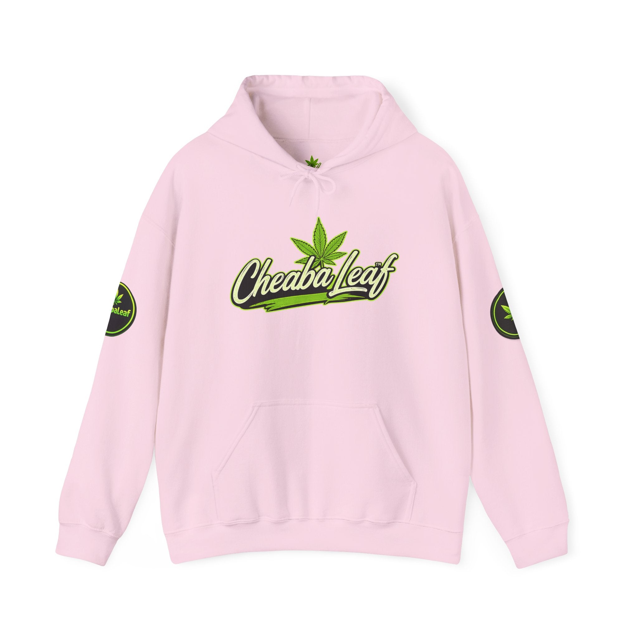 Cheaba Leaf 360 Hoodie - Green Cannabis Script Logo Pullover