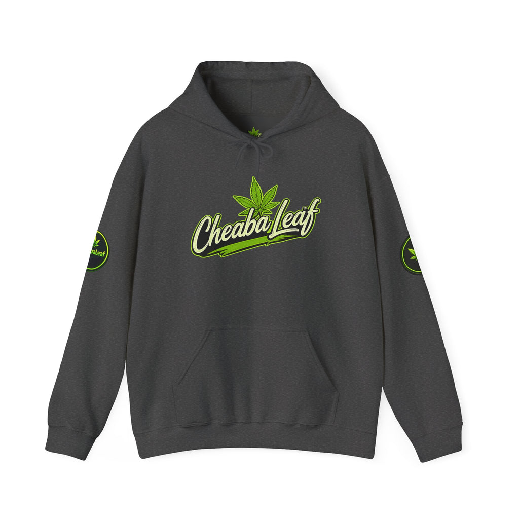 Cheeba Leaf Logo Hoodie — Cannabis Leaf Streetwear Pullover