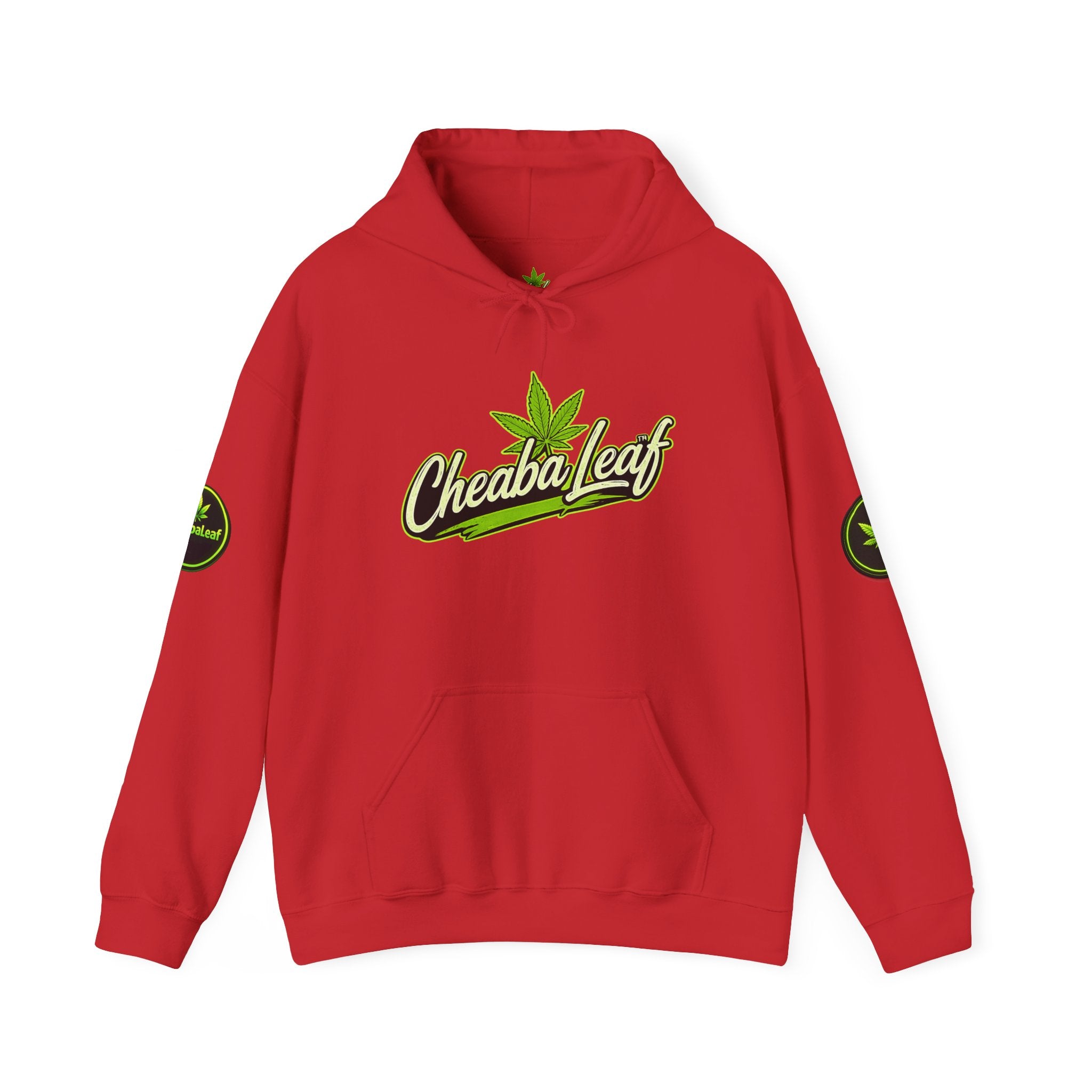 Cheeba Leaf Logo Hoodie — Cannabis Leaf Streetwear Pullover