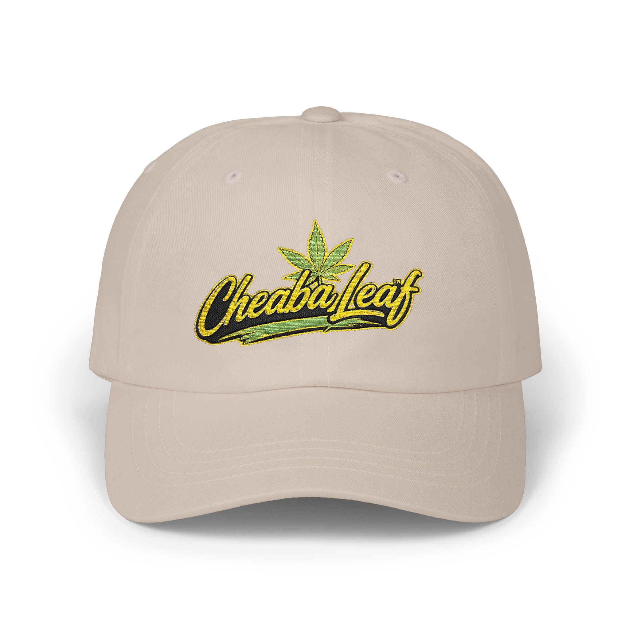 Classic Dad Cap — Minimal Cannabis Patch Embroidered Baseball Hat