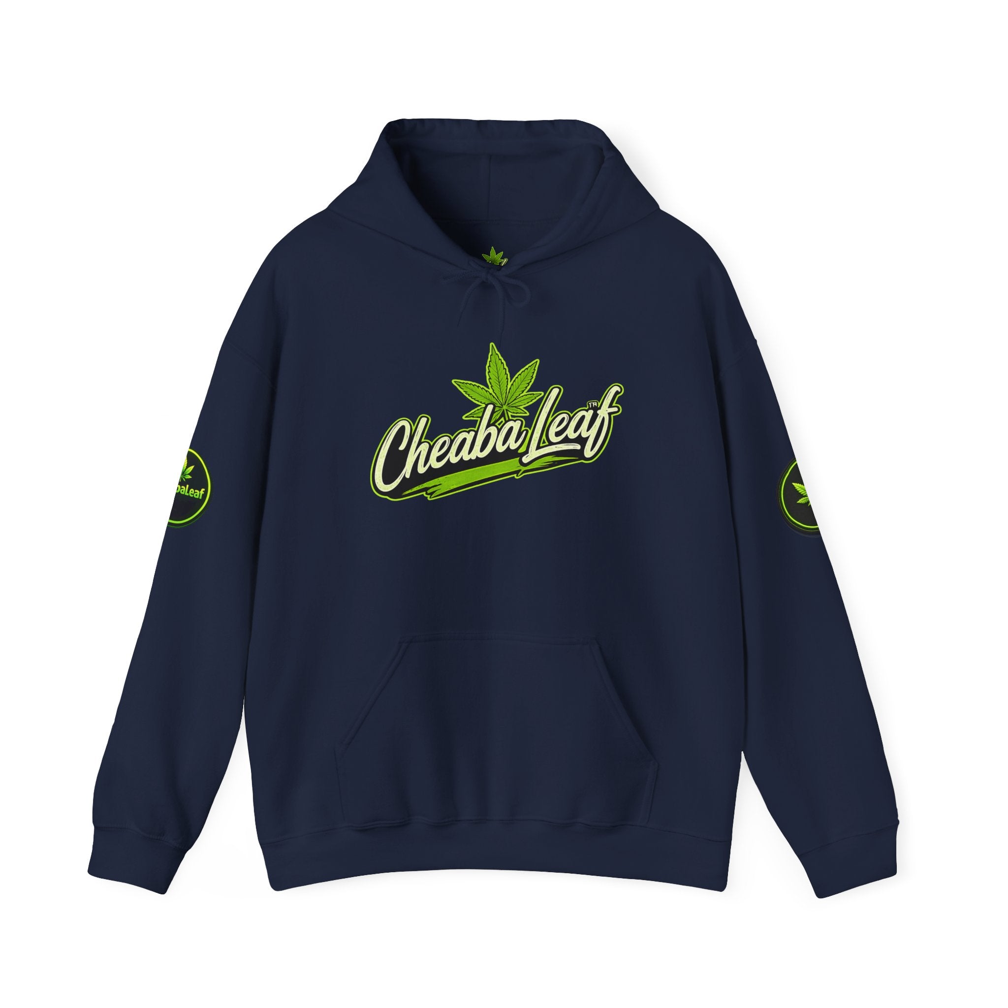 Cheeba Leaf Logo Hoodie — Cannabis Leaf Streetwear Pullover