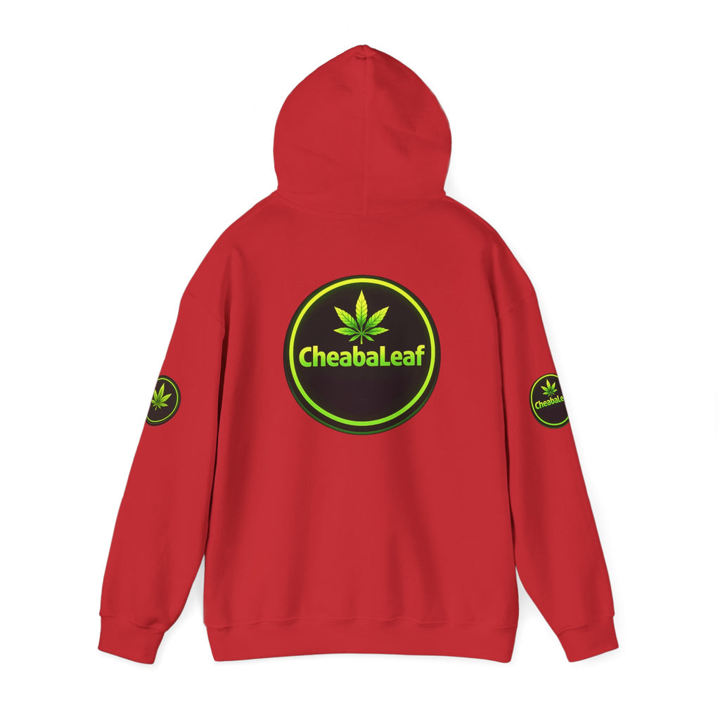 CheabaLeaf 360 Badge Logo Hoodie — Cannabis Leaf Graphic Pullover