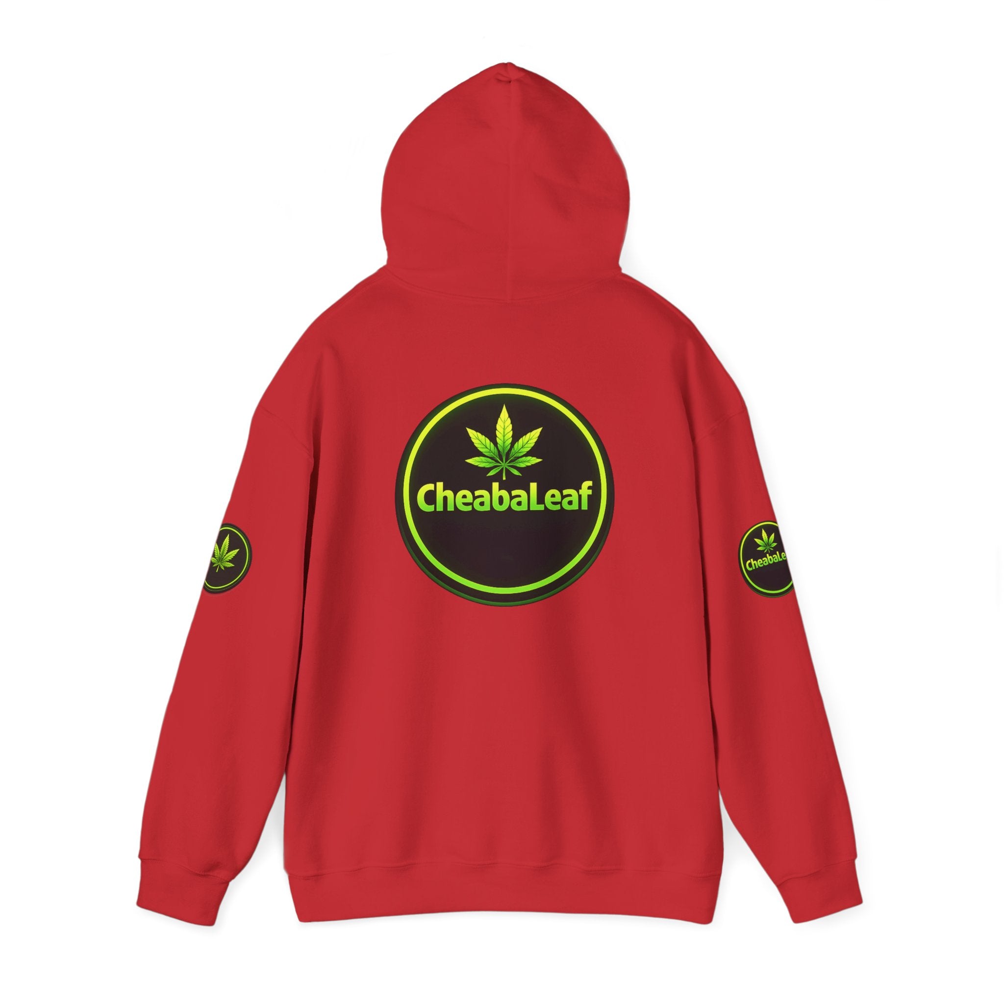 CheabaLeaf 360 Badge Logo Hoodie — Cannabis Leaf Graphic Pullover