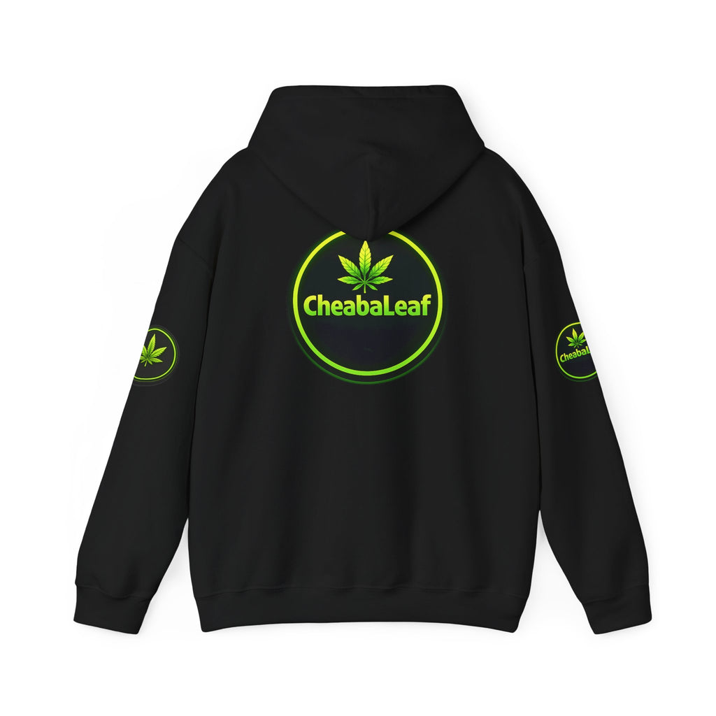 Cheaba Leaf 360 Hoodie - Green Cannabis Script Logo Pullover