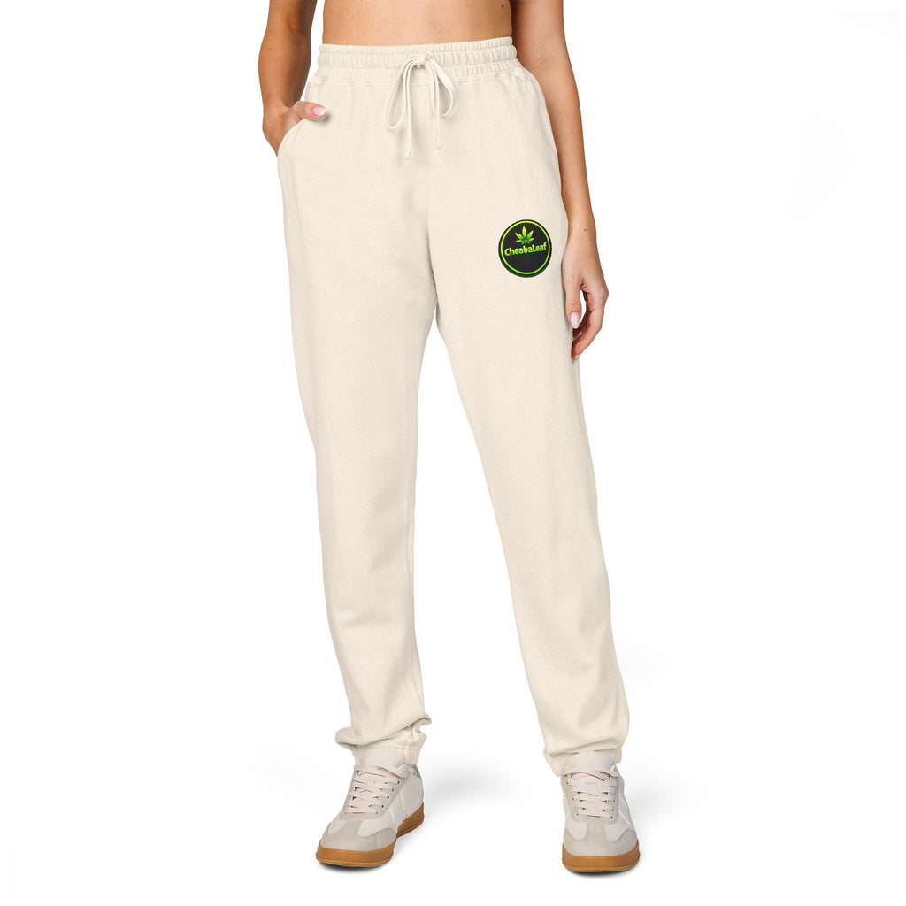 Ember Green "Stay Wild" Fleece Sweatpants — Garment-Dyed Cozy Joggers