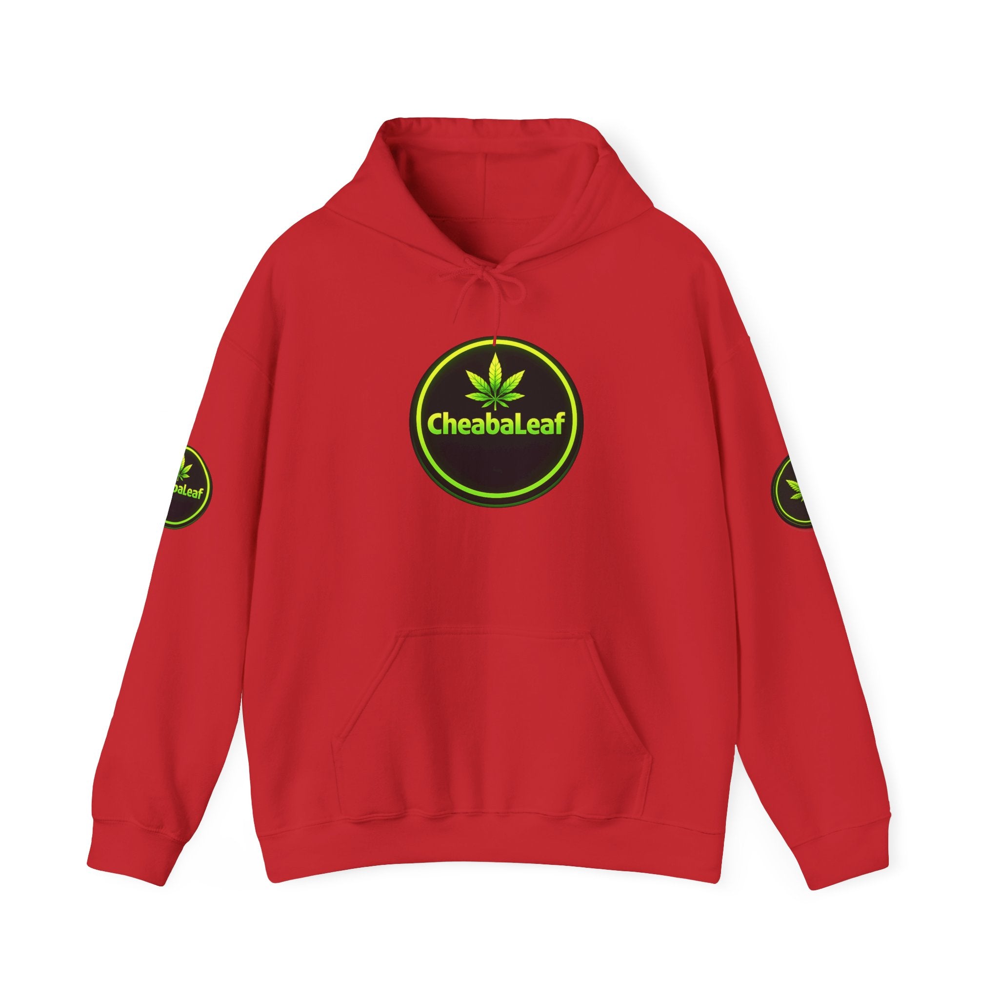 CheabaLeaf 360 Badge Logo Hoodie — Cannabis Leaf Graphic Pullover
