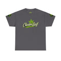 Cheaba Leaf™ Scipt Logo 360 Script Badge Unisex Heavy Cotton Tee – Premium Fit | Streetwear Cannabis Brand