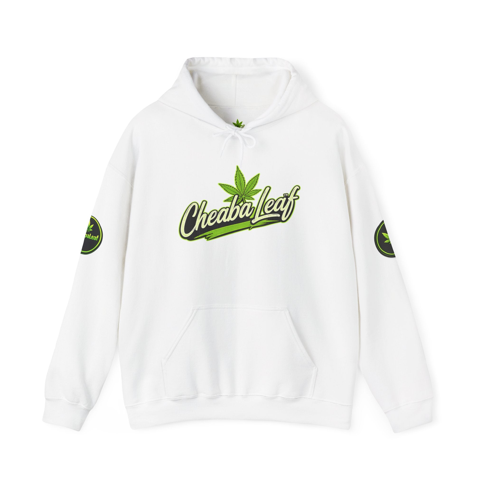 Cheeba Leaf Logo Hoodie — Cannabis Leaf Streetwear Pullover